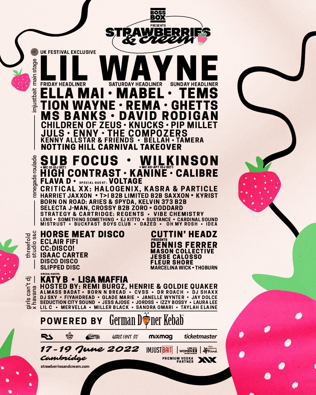 Lil Wayne, Tems & Ella Mai to headline Strawberries & Creem