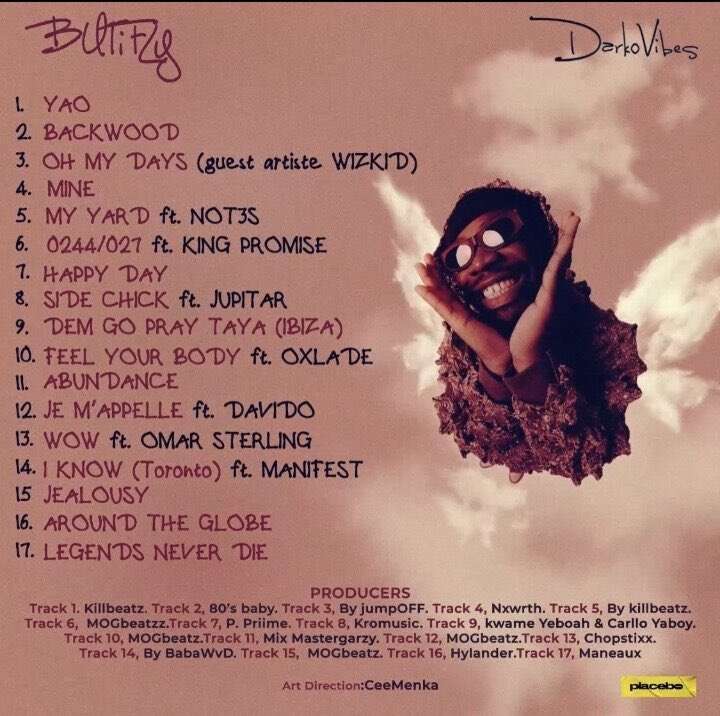 Darkovibes releases third studio album ‘BUTiFLY’ f/ Davido, Oxlade, Not3s, Omar Sterling, King Promise & Others